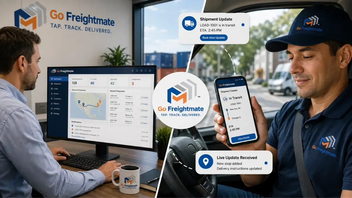 Freight management app improving communication between shippers and local drivers